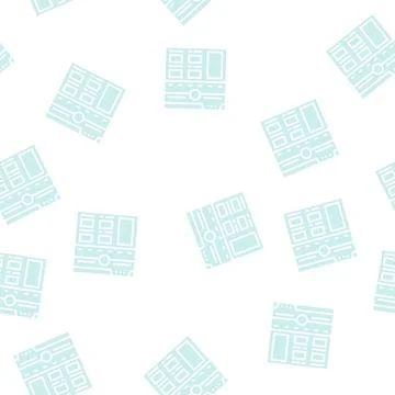 Website creation glyph seamless pattern Stock Illustration