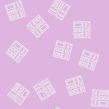 Website creation line seamless pattern Stock Illustration