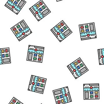 Website creation vector seamless pattern Stock Illustration