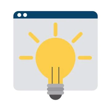 Website creativity learning home education flat style icon Stock Illustration