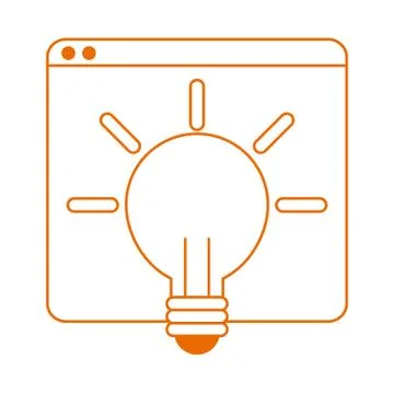 Website creativity learning home education line color style icon Stock Illustration