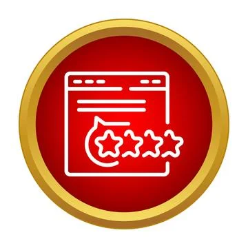 Website customer experience showing star rating and review Stock Illustration