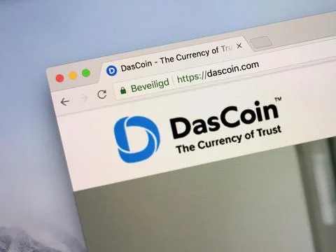 Website of DasCoin (DASC) Stock Photos