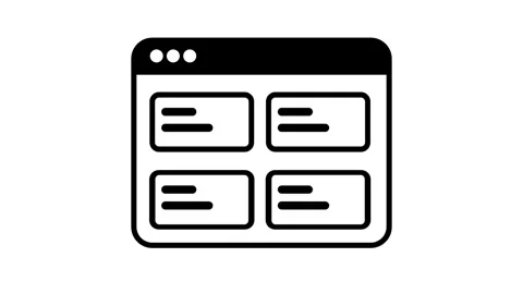 Website Dashboard Layout Icon Stock Footage 340307144