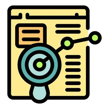 Website data analysis tracking website traffic using analytics software Illustrazione stock