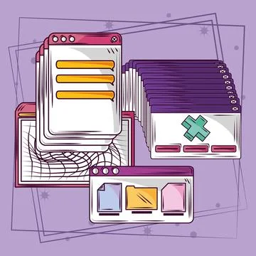 Website data internet 스톡 일러스트