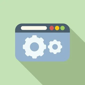 Website data search icon flat vector. Digital chart Stock Illustration