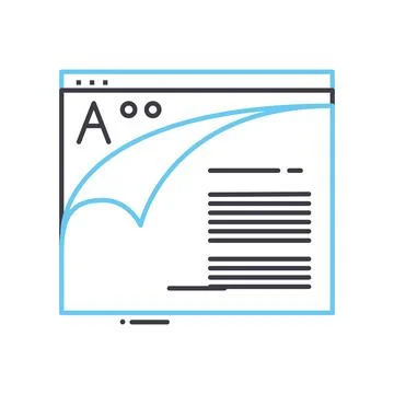 Website data security line icon, outline symbol, vector illustration, concept Stock Illustration