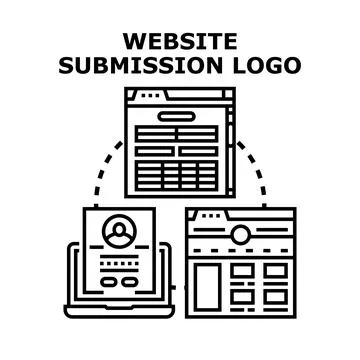 Website data submission and online digital application process Stock-Illustration