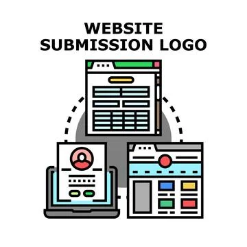 Website data submission and online digital application process Stock Illustration