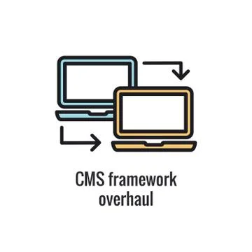 Website Data Transfer Icon w arrow imagery of transfer Stock Illustration