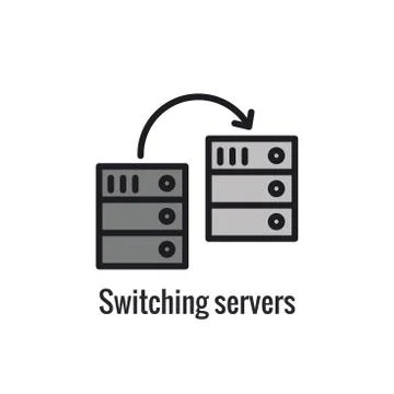 Website Data Transfer Icon w arrow imagery of transfer Illustrazione stock