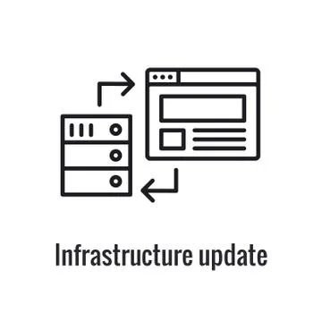 Website Data Transfer Icon w arrow imagery of transfer Stock Illustration
