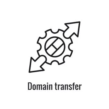 Website Data Transfer Icon w arrow imagery of transfer Illustrazione stock
