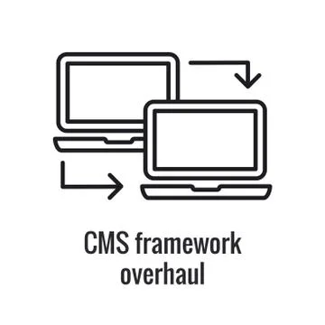 Website Data Transfer Icon w arrow imagery of transfer Stock Illustration