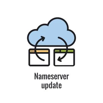 Website Data Transfer Icon w arrow imagery of transfer Stock Illustration