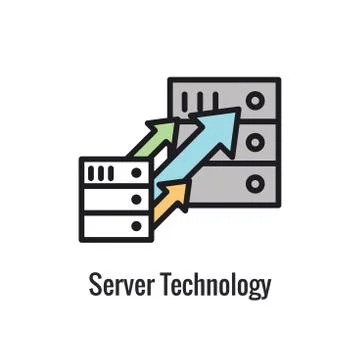 Website Data Transfer Icon w arrow imagery of transfer Stock Illustration
