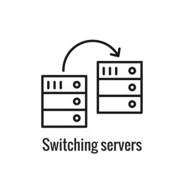 Website Data Transfer Icon w arrow imagery of transfer Illustrazione stock