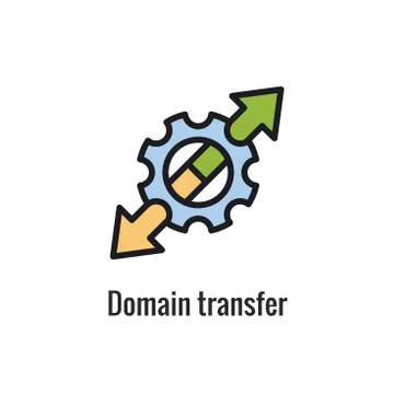 Website Data Transfer Icon w arrow imagery of transfer Stock Illustration