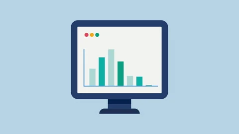 Website data using SEO analytics software, Data marketing 2d with alph matte Stock Footage 335732908