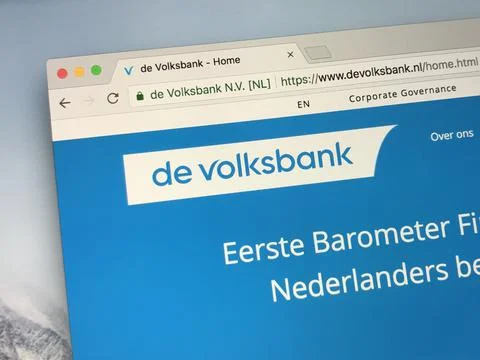 Website De Volksbank Stock Photos