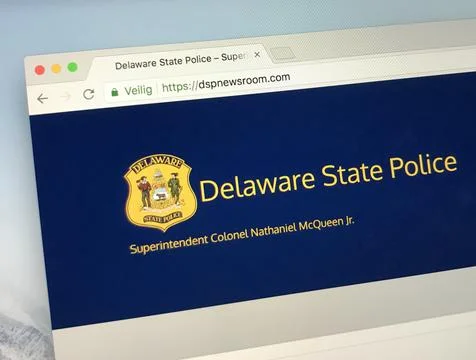 Website of The Delaware State Police (DSP) Stock Photos
