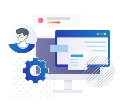 Website Design and Development - Stock Illustration Stock Illustration