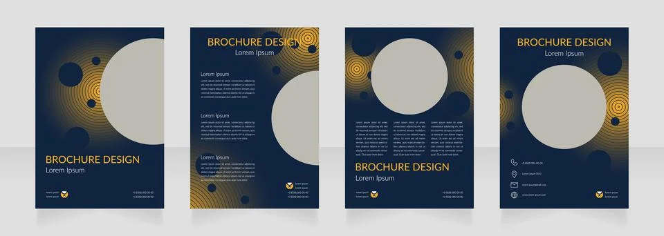 Website design and programming blank brochure design 库存插图