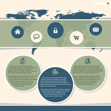 Website design with bubble like presentation Stock-Illustration