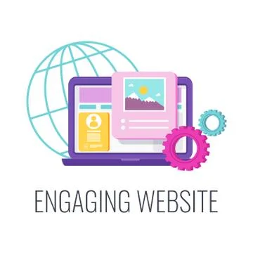 Website design icon. Creative design. Flat vector illustration. Illustrazione stock