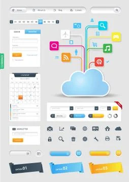 Website design pack Stock Illustration