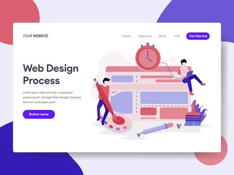 Website Design Process Illustration Stock-Illustration