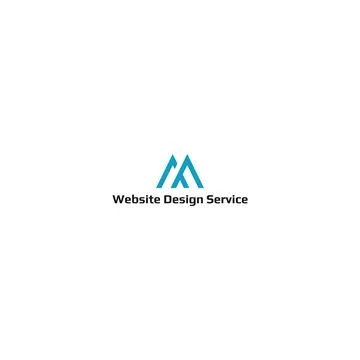 Website design service logo, which is inspired from an abstract letter m and f Stock Illustration