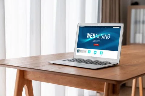 Website design software provide modish template for online retail business Stockfoto's