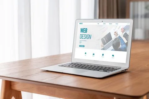 Website design software provide modish template for online retail business Stockfoto's