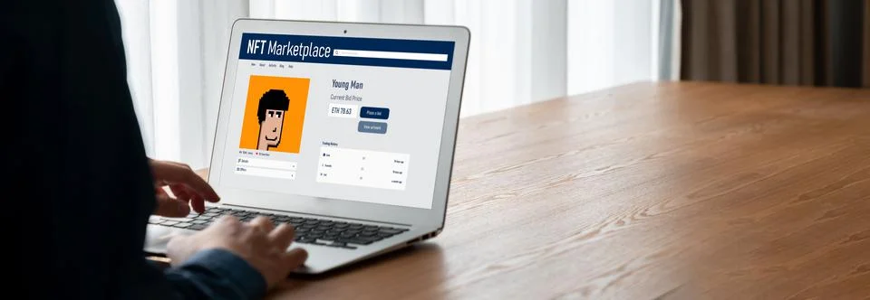 Website design software provide modish template for online retail business Stock Photos