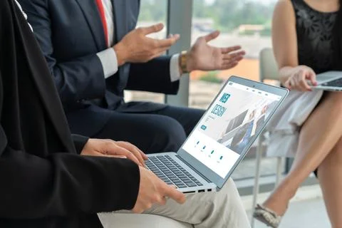 Website design software provide modish template for online retail business 写真素材