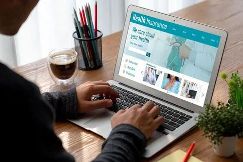 Website design software provide modish template for online retail business Stock Photos