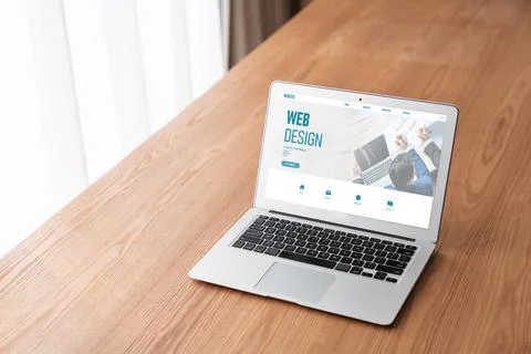 Website design software provide modish template for online retail business 写真素材