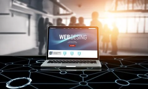 Website design software provide modish template for online retail business 写真素材