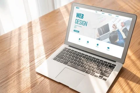 Website design software provide modish template for online retail business 写真素材