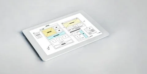 Website design software provide modish template for online retail business Foto stock