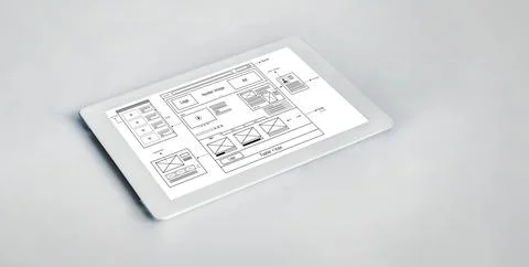 Website design software provide modish template for online retail business 库存照片