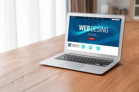 Website design software provide modish template for online retail business 写真素材