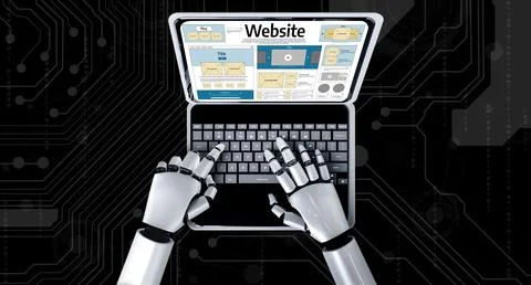 Website design software provide snugly template for online retail business Stock Illustration