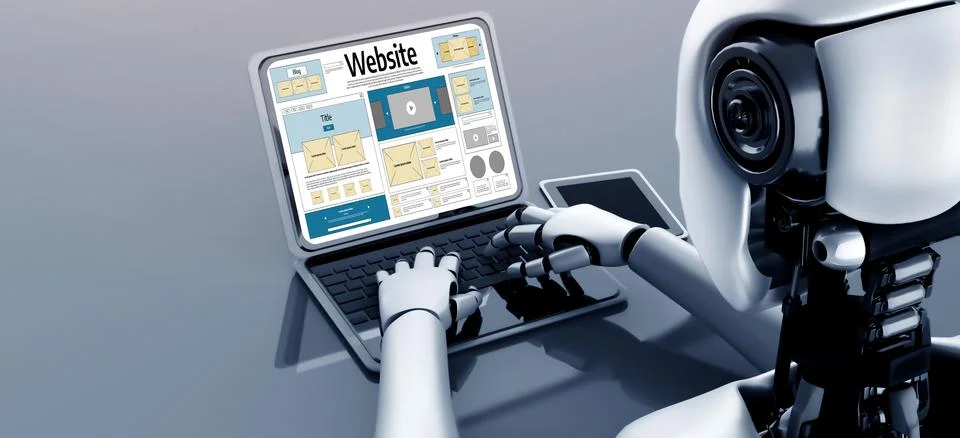 Website design software provide snugly template for online retail business Stock Illustration