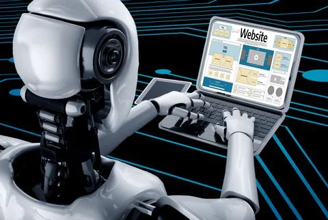 Website design software provide snugly template for online retail business Stock Illustration