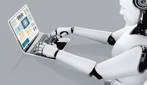 Website design software provide snugly template for online retail business Stock Illustration