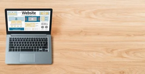 Website design software provide snugly template for online retail business Stockfoto's