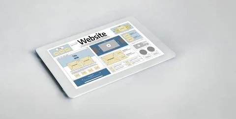 Website design software provide snugly template for online retail business Foto stock